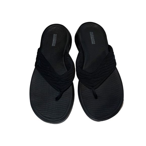 Skechers Women's Performance On The Go 600 Black Flip Flop Sandal Size 6 - Picture 8 of 12